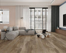 SPC Vinyl Rigid Core 7" Width 60" RL, 8mm Thick, 2mm IXPE Kala Oak, Bellator Floors - Mazzia Collection living room view 2