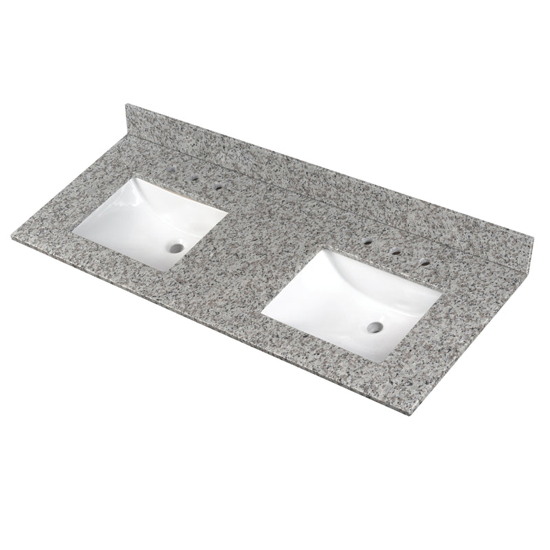 Argento Grigio 61" Granite Vanity Top with Backsplash - MSI Collection
