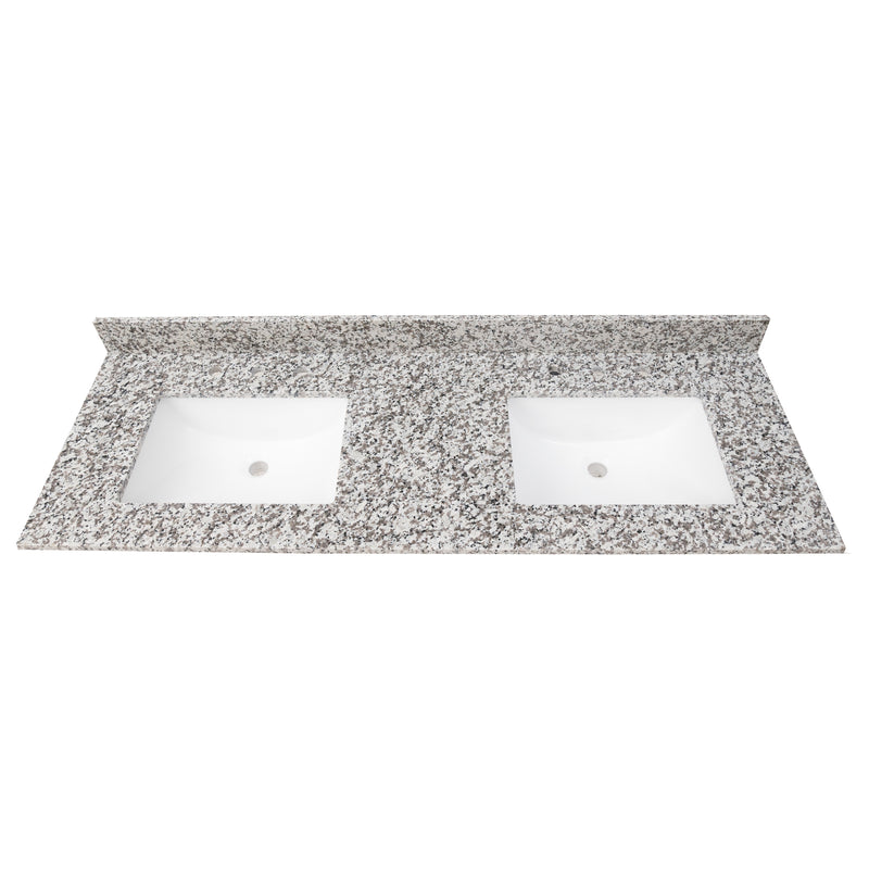 Argento Grigio 61" Granite Vanity Top with Backsplash - MSI Collection