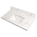 Calacatta Nowy Engineered Marble Vanity Top with Backsplash - MSI Collection