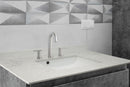 Carrara Sky Engineered Marble Vanity Top with Backsplash - MSI Collection