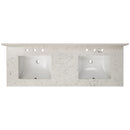 Carrara Sky Engineered Marble Vanity Top with Backsplash - MSI Collection