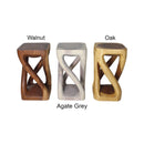 Haussmann Wood Vine Twist End Table 12x12x22 in Height Oak Oil