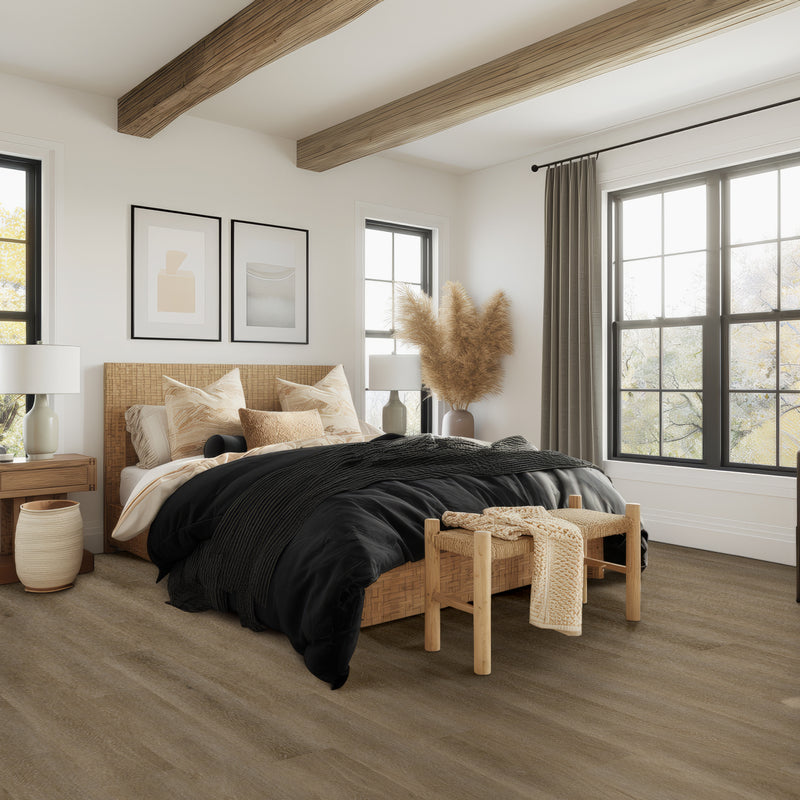 Studio Doack 9"x48" x 30MIL Rigid Core Luxury Vinyl Plank Flooring - MSI Collection bedroom view