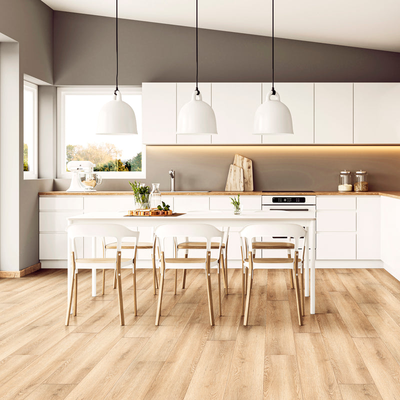 Laurel Hyde Haven 9"x48" 20MIL Rigid Core Luxury Vinyl Plank Flooring - MSI Collection kitchen view