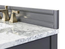 Adeline Bathroom Vanity with Farmhouse Sink and Carrara White Marble Top Cabinet Set Villohome