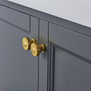 Adeline Bathroom Vanity with Farmhouse Sink and Carrara White Marble Top Cabinet Set Villohome