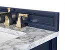 Adeline Bathroom Vanity with Farmhouse Sink and Carrara White Marble Top Cabinet Set Villohome