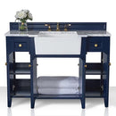 Adeline Bathroom Vanity with Farmhouse Sink and Carrara White Marble Top Cabinet Set Villohome