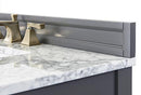 Adeline Bathroom Vanity with Farmhouse Sink and Carrara White Marble Top Cabinet Set Villohome