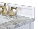 Adeline Bathroom Vanity with Farmhouse Sink and Carrara White Marble Top Cabinet Set Villohome