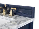 Adeline Bathroom Vanity with Farmhouse Sink and Carrara White Marble Top Cabinet Set Villohome