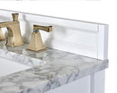 Adeline Bathroom Vanity with Farmhouse Sink and Carrara White Marble Top Cabinet Set Villohome