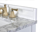 Adeline Bathroom Vanity with Farmhouse Sink and Carrara White Marble Top Cabinet Set