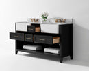 Hayley Bathroom Vanity with Sink and Carrara White Marble Top Cabinet Set Villohome