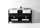 Hayley Bathroom Vanity with Sink and Carrara White Marble Top Cabinet Set Villohome