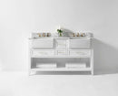 Hayley Bathroom Vanity with Sink and Carrara White Marble Top Cabinet Set