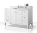 Maili Bathroom Vanity with Sink and Carrara White Marble Top Cabinet Set