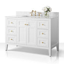 Maili Bathroom Vanity with Sink and Carrara White Marble Top Cabinet Set