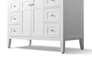 Maili Bathroom Vanity with Sink and Carrara White Marble Top Cabinet Set