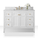 Maili Bathroom Vanity with Sink and Carrara White Marble Top Cabinet Set