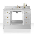 Maili Bathroom Vanity with Sink and Carrara White Marble Top Cabinet Set