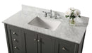 Shelton Bathroom Vanity with Sink and Carrara White Marble Top Cabinet Set
