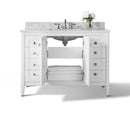 Shelton Bathroom Vanity with Sink and Carrara White Marble Top Cabinet Set