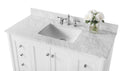 Shelton Bathroom Vanity with Sink and Carrara White Marble Top Cabinet Set