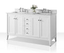 Shelton Bathroom Vanity with Sink and Carrara White Marble Top Cabinet Set
