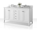 Shelton Bathroom Vanity with Sink and Carrara White Marble Top Cabinet Set