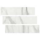 Calacatta Venosa Gold 0.35" Thick x 1.77" Wide x 94" Length Luxury Vinyl Reducer Molding - MSI Everlife multi tiles view