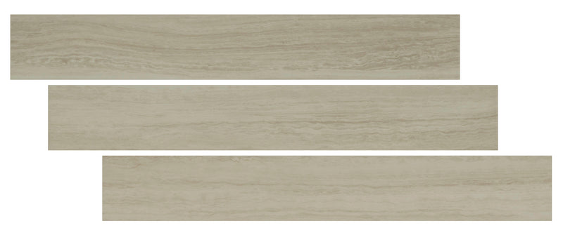 White Ocean 1.25" Thick x 12.01" Width x 47.24" Stair Tread Eased Edge Molding - MSI Everlife multi tiles view
