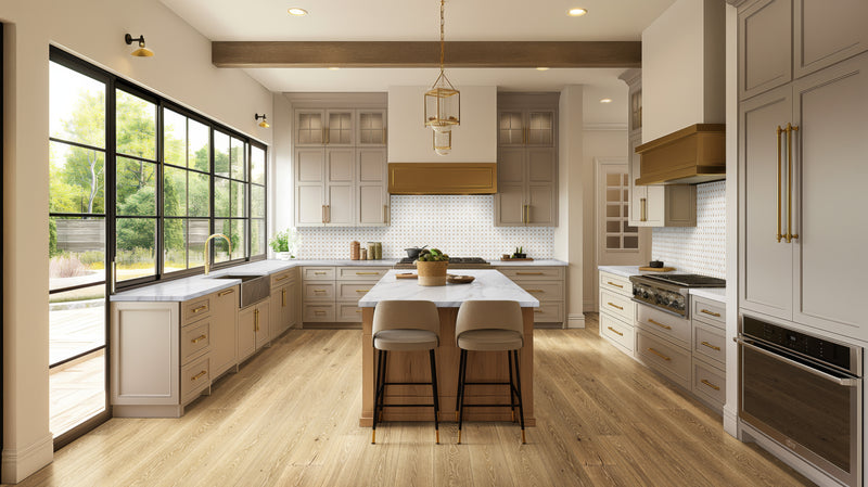 Engineered Hardwood Ladson Kentsea Oak 7"x75" Flooring - MSI Collection kitchen + outdoor view