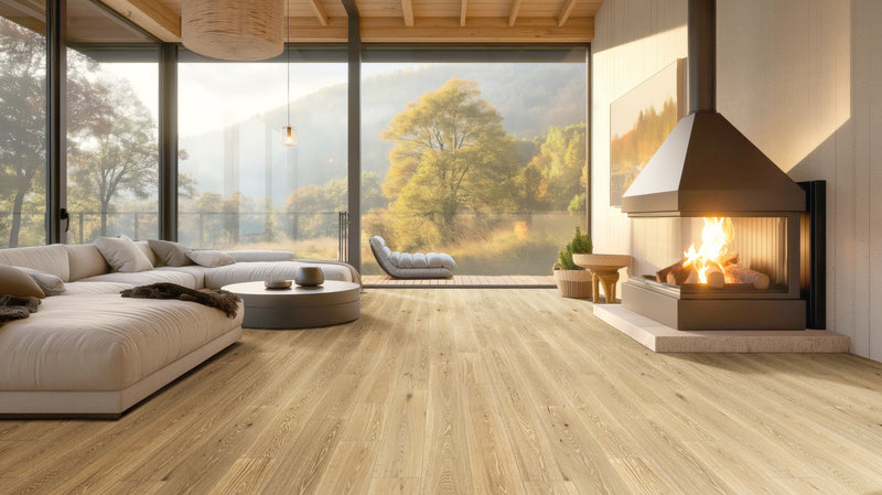 Engineered Hardwood Ladson Kentsea Oak 7"x75" Flooring - MSI Collection living room + outdoor view woods