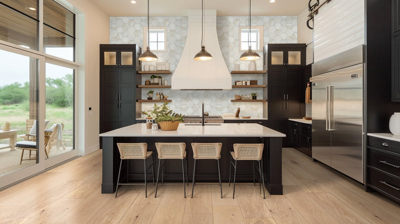 Engineered Hardwood Mccarran Tualatin Blonde 9"x86" Flooring - MSI Collection kitchen view