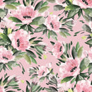 Voguish Pink Wallpaper with Pink Flowers Chic
