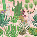 Llama and Cactus Wallpaper