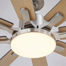 72 Inch Elbe Modern Downrod Mount Ceiling Fan with Light and Remote Control