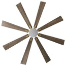 72 Inch Elbe Modern Downrod Mount Ceiling Fan with Light and Remote Control