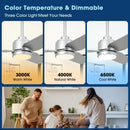Vaczon 42 Inch 3-Blades Modern Ceiling Fan with Remote Control and LED Light