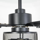 Vaczon 42 Inch DC Motor Industrial Downrod Ceiling Fan with Light and Remote Control