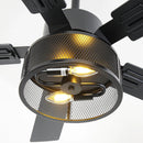 Vaczon 42 Inch 52 Inch 60 Inch Eden Downrod Mount Ceiling Fan with Light and APP & Remote Control