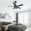 Vaczon 42 Inch DC Motor Industrial Downrod Ceiling Fan with Light and Remote Control