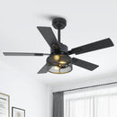 Vaczon 42 Inch DC Motor Industrial Downrod Ceiling Fan with Light and Remote Control