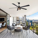Vaczon 42 Inch 52 Inch 60 Inch Eden Downrod Mount Ceiling Fan with Light and APP & Remote Control