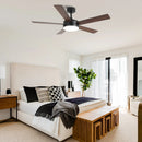 Vaczon 48" 5 Blades Industrial DC Motor Ceiling Fan with LED Lighting and Remote Control