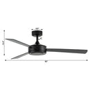 52" Midtown Industrial DC Motor Downrod Mount Reversible Ceiling Fan With Remote Control