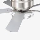Vaczon 52 Inch Double-sided Blades Flush Mount LED Ceiling Fan with APP and Remote Control