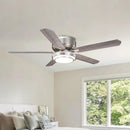 Vaczon 52 Inch Double-sided Blades Flush Mount LED Ceiling Fan with APP and Remote Control